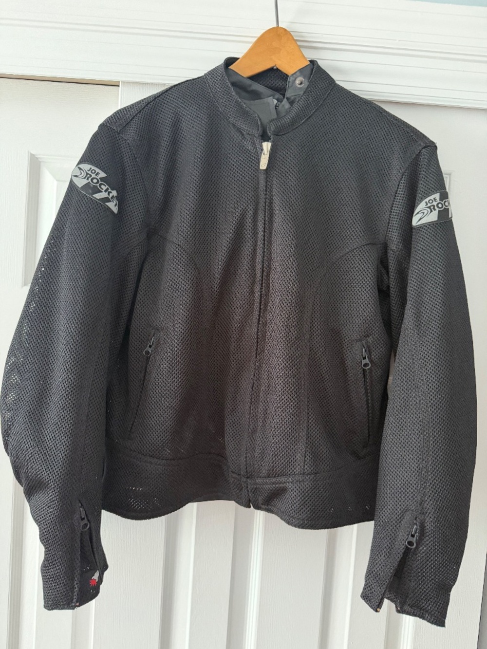 Joe Rocket Women’s Black W/ White Trim Motorcycle Jacket – Size L - Padded